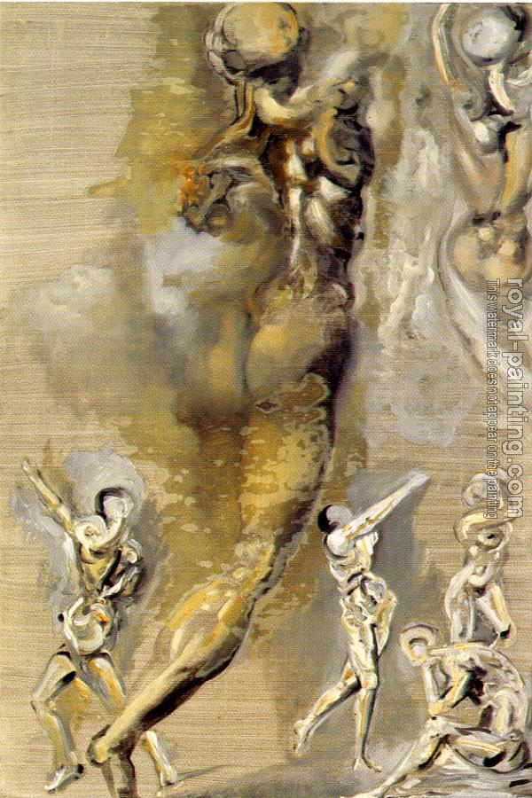 Salvador Dali : Untitled(Nude Figures after Michelangelo)